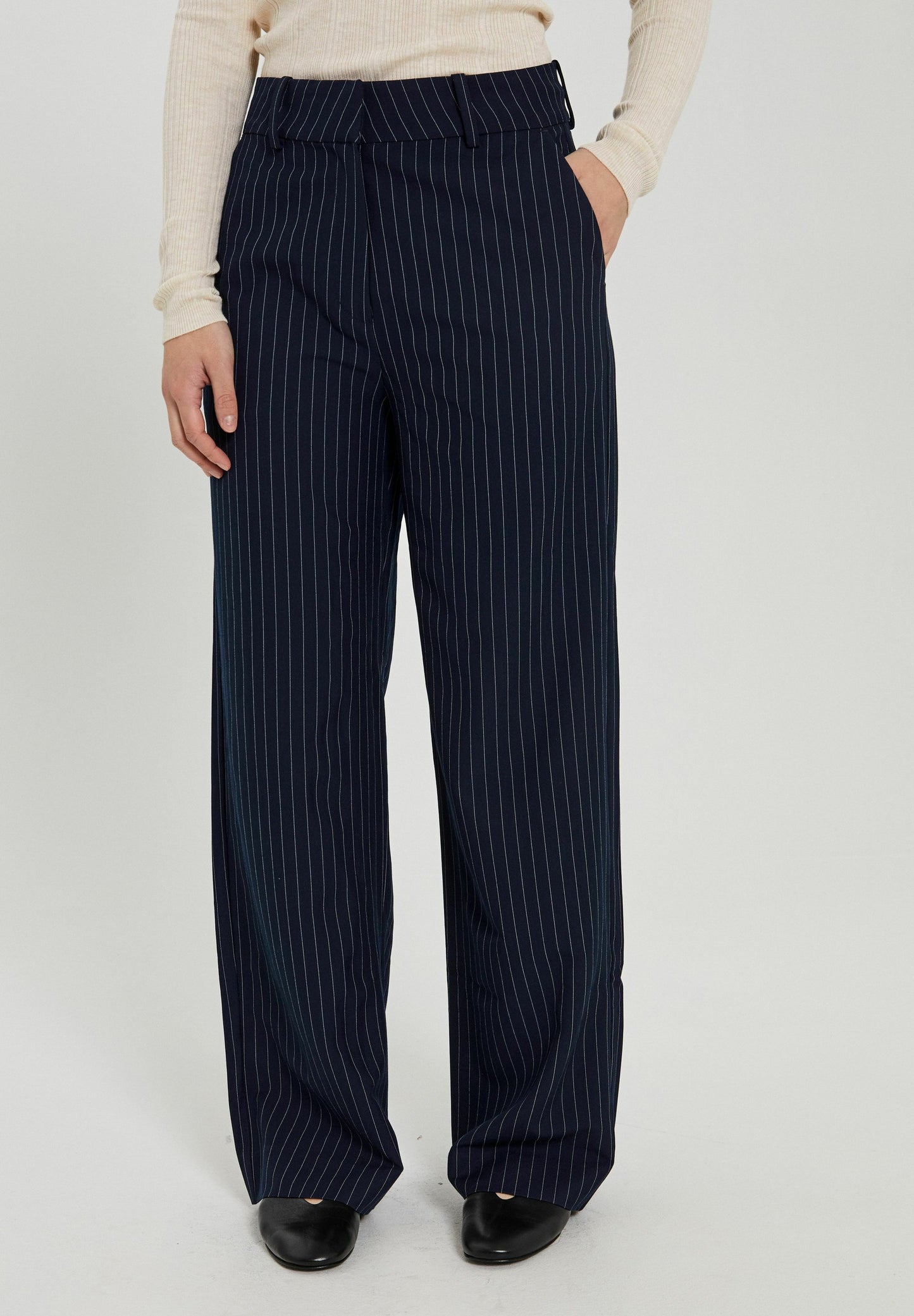 Neo Pants -  Pinstripe Navy