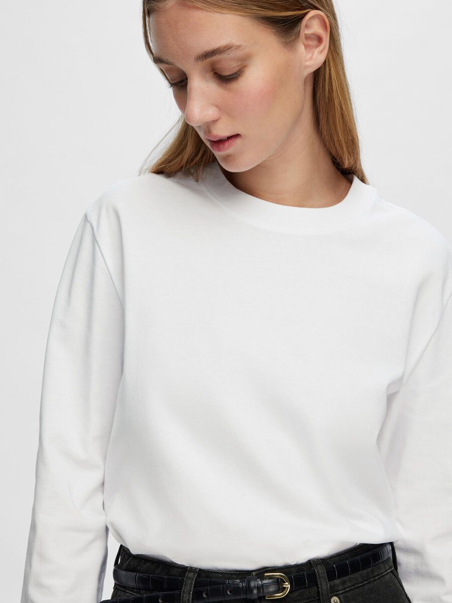 Boxy Longsleeve Tee -  White