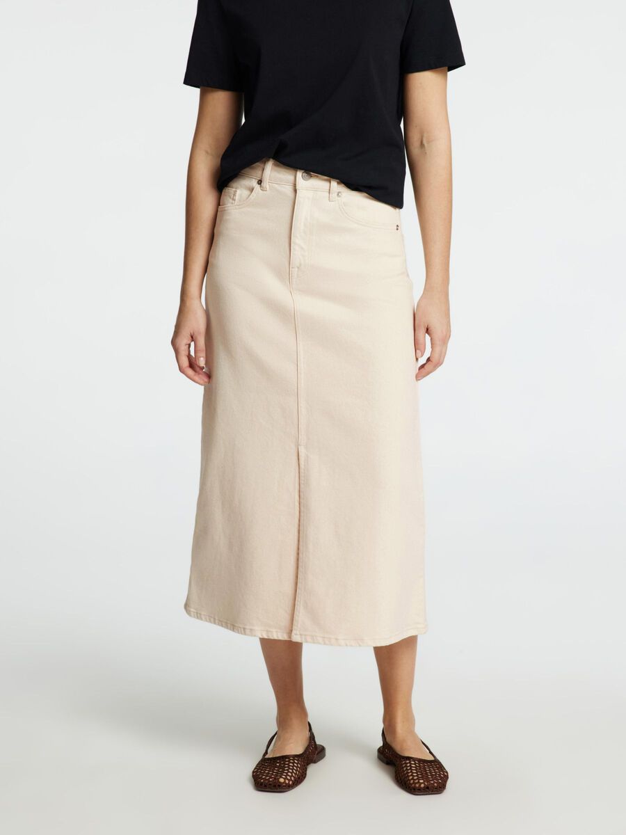 Krista Gerda HW Maxi Skirt - Ecru