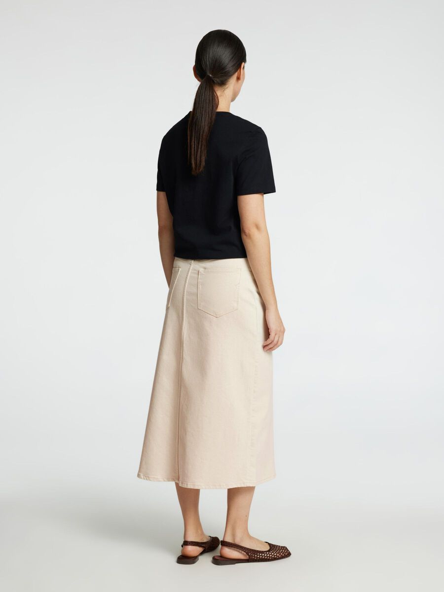 Krista Gerda HW Maxi Skirt - Ecru