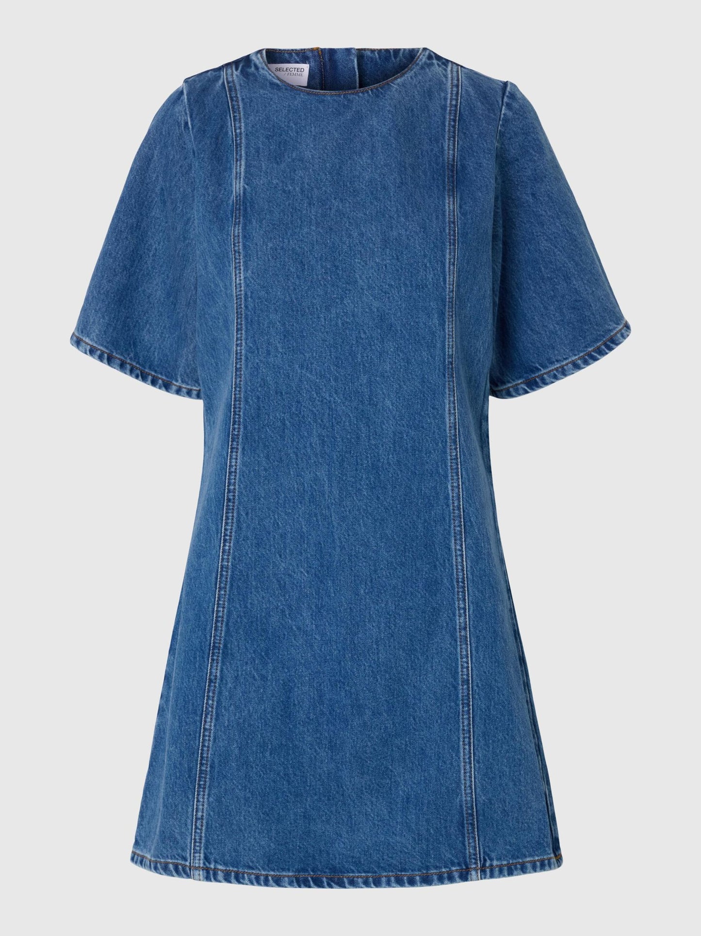 Rie Short Dress - Blue Denim