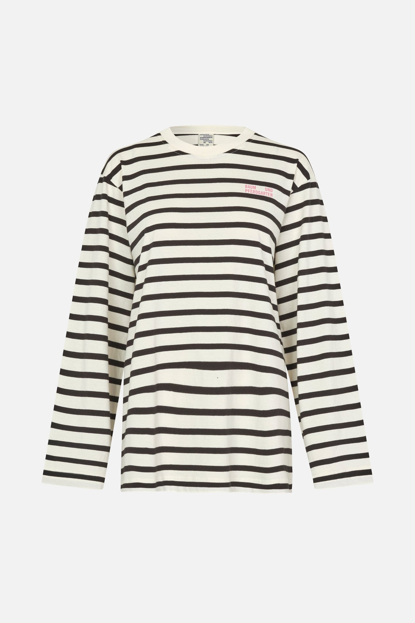 Jeevana T-Shirt Black Whisper Stripe