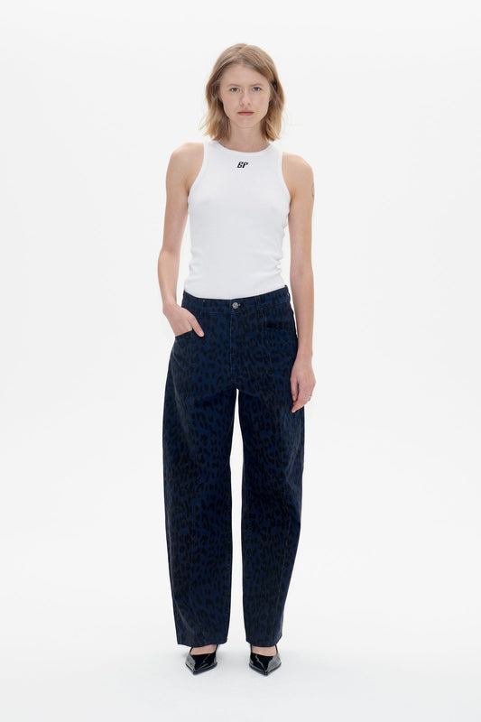 Nara Pants - Blue Leopard