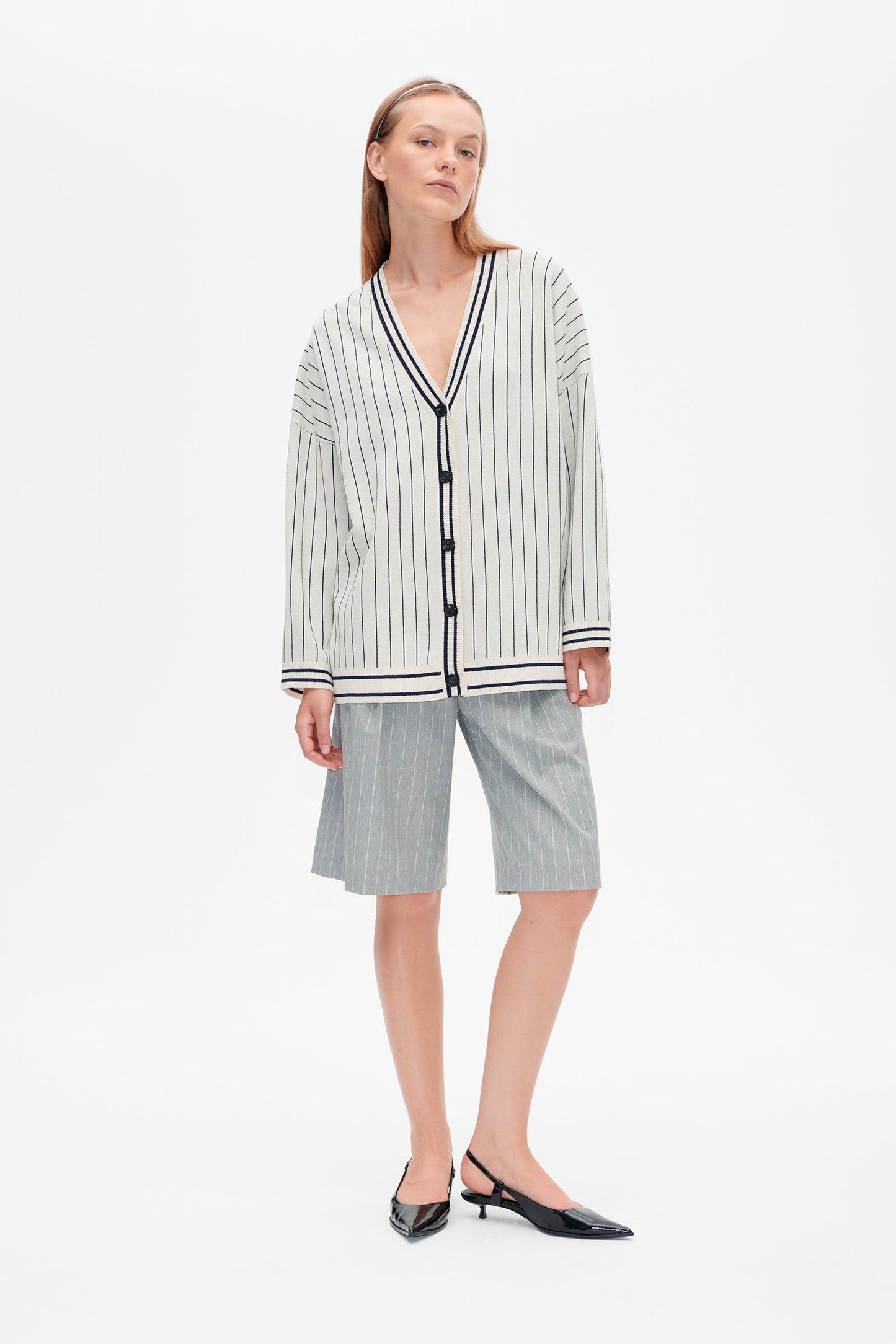 Cissi Knit - Creme Navy Stripe