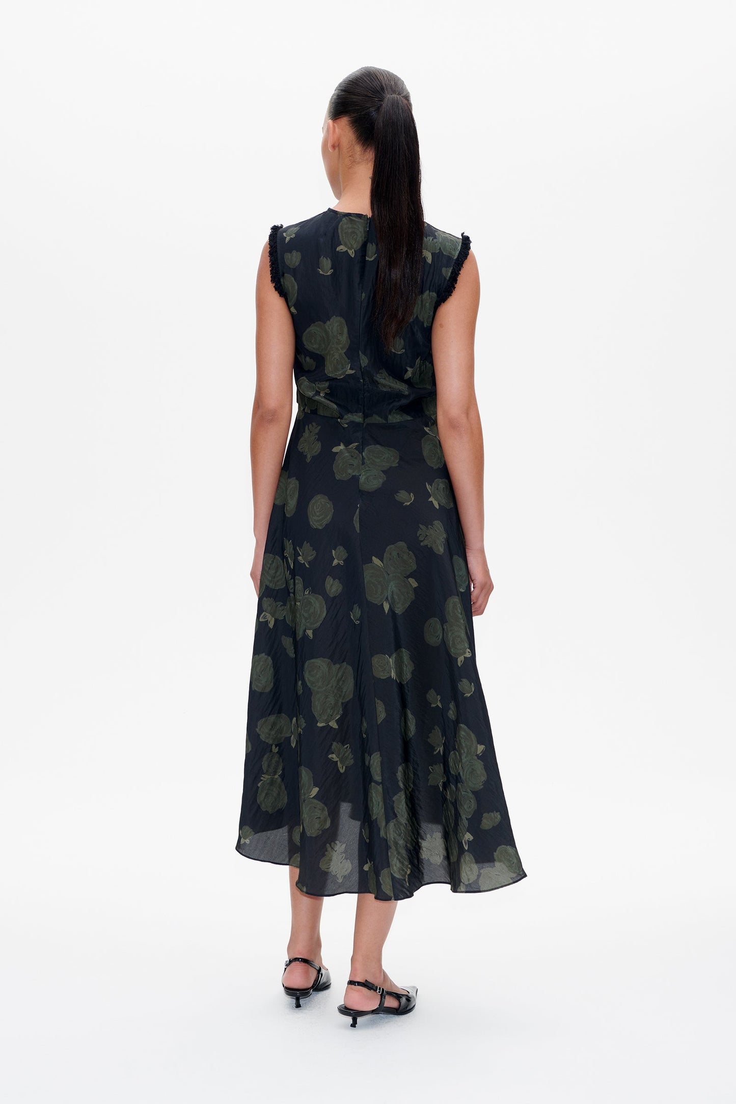 Atina Dress - Forest Night Rose