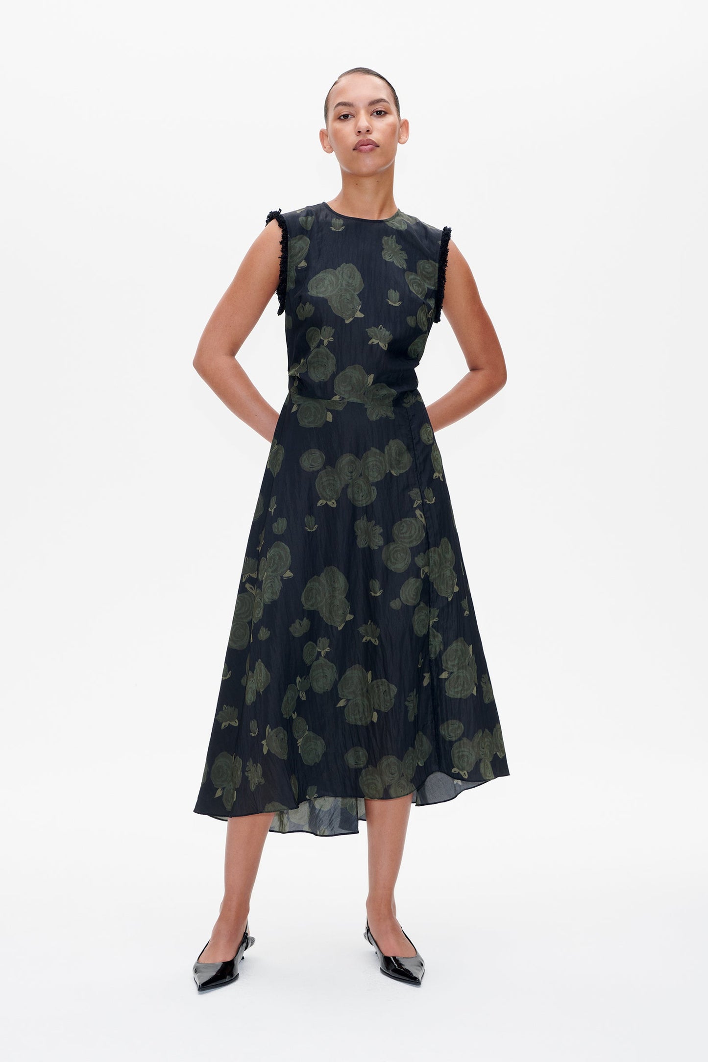 Atina Dress - Forest Night Rose