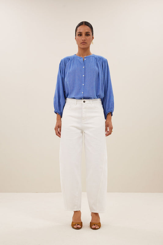 Becky Athia Blouse - Sapphire Blue