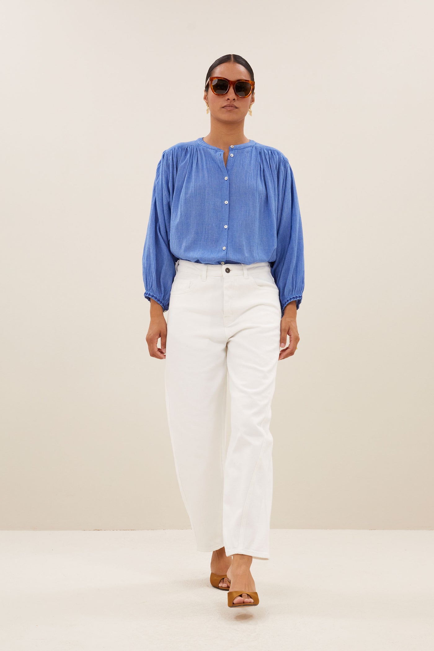 Becky Athia Blouse - Sapphire Blue