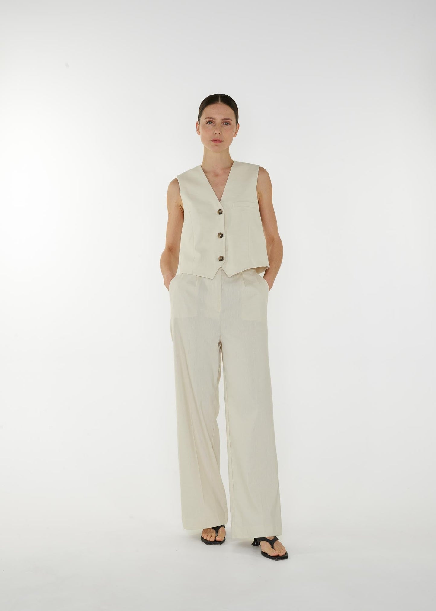 Azela Trousers - Natural Sand