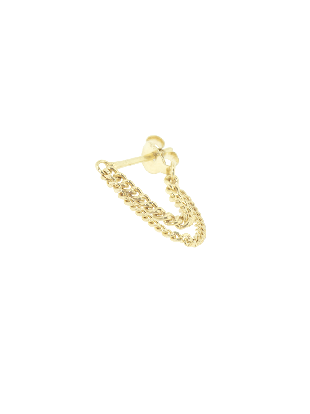 Earring - Double Chain Stud