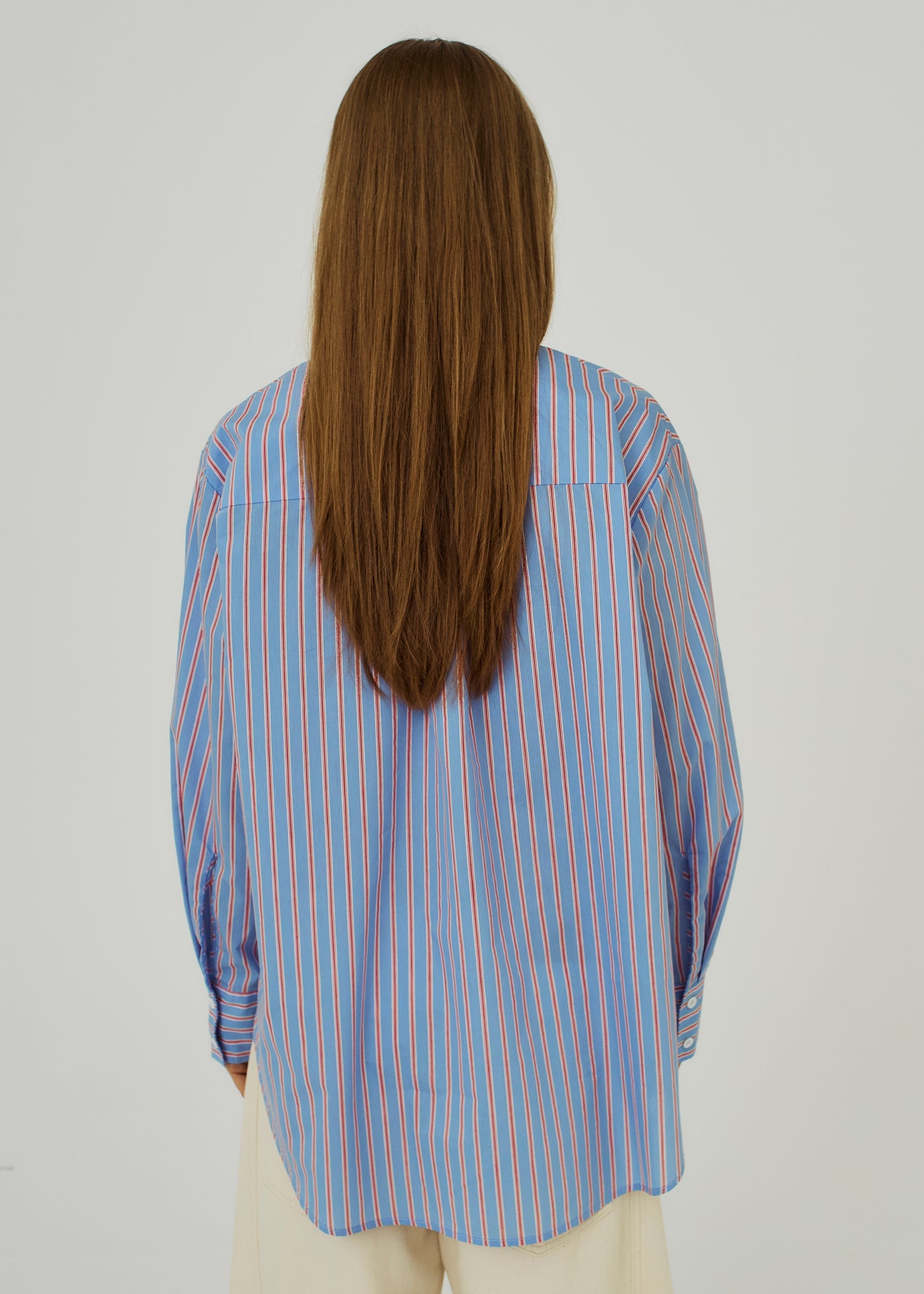 Nicci Tie Shirt - Red Stripes