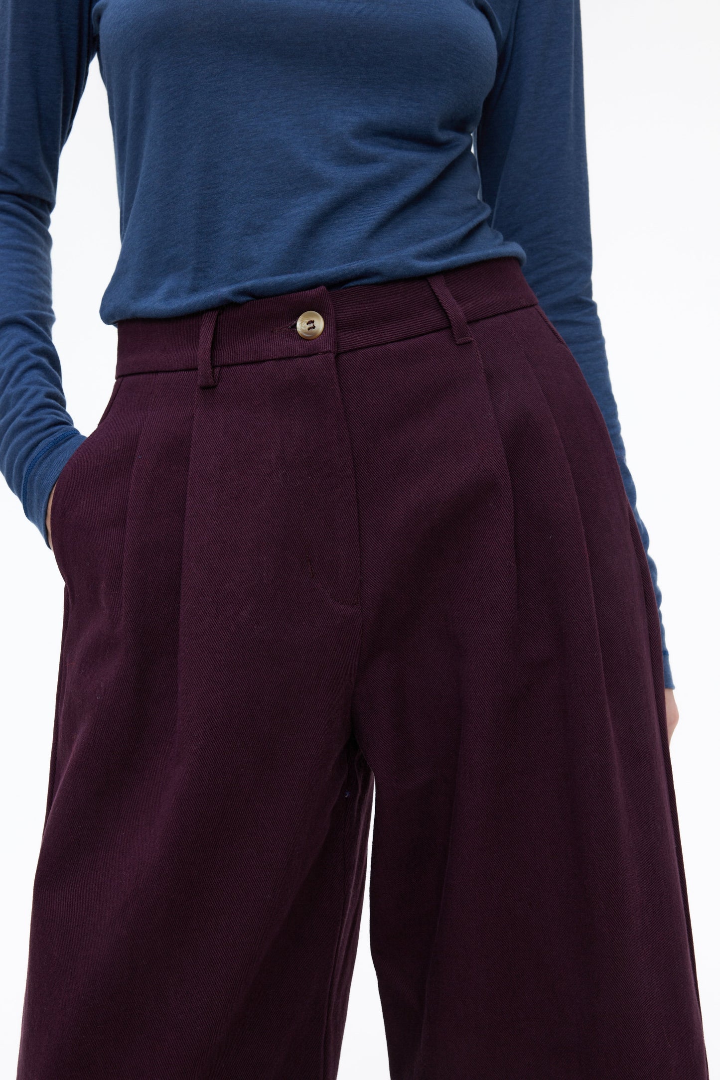 Pansmokey Pants - Burgundy