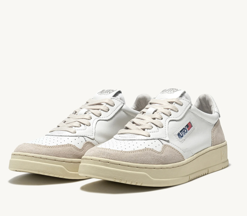 Medalist Low LS33 - LEAT/ SUEDE WHITE