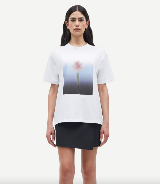 Saeira T - Shirt - Blurred Tulip White