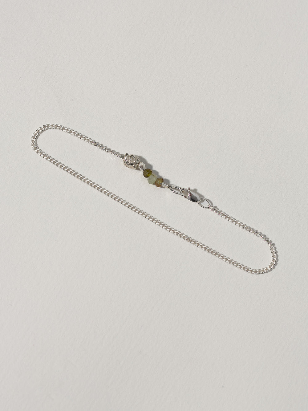 Bracelet - Seadreamer / Green garnet Silver