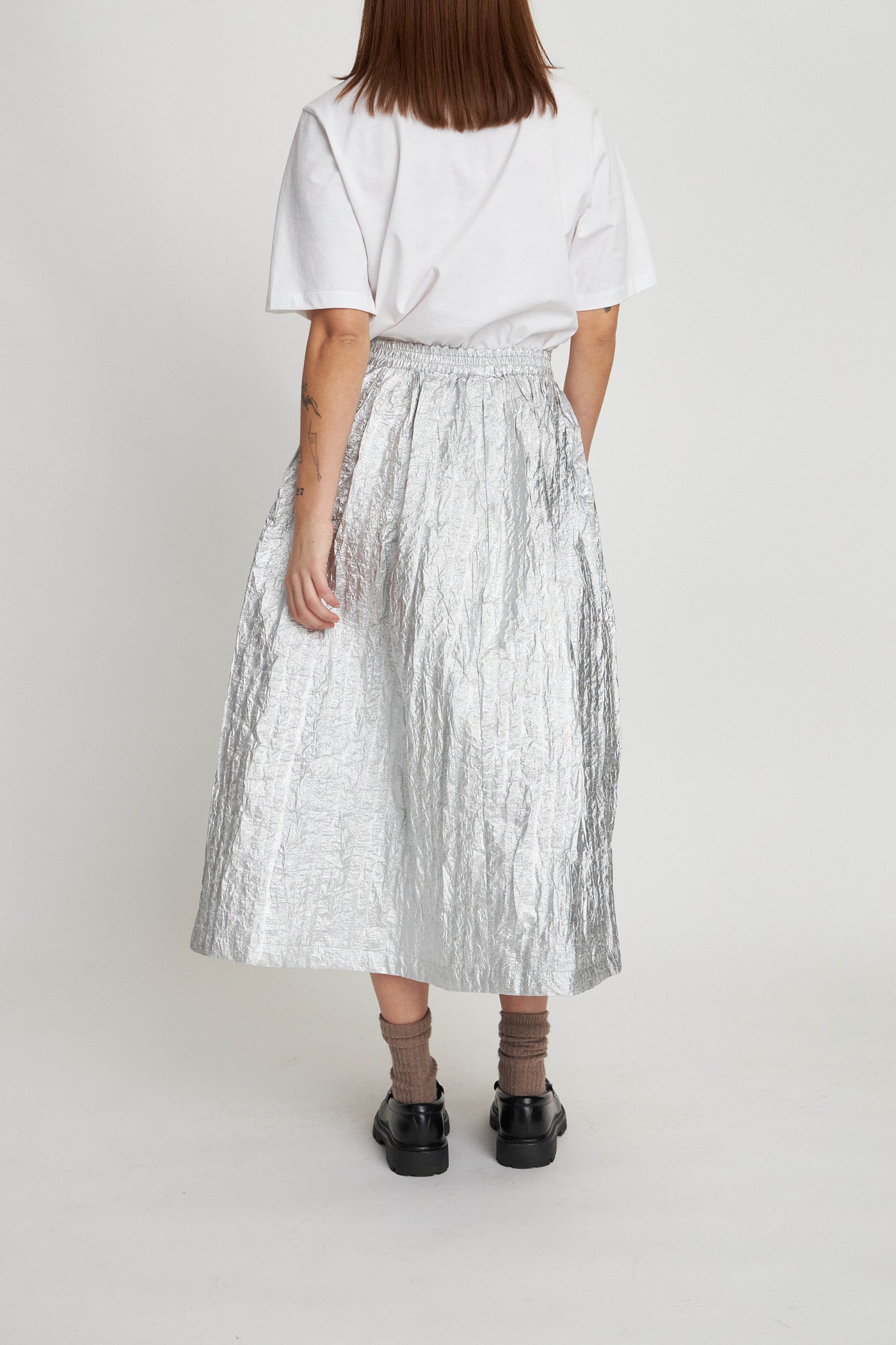 Silver Bomb Skirt - Pearl Silver