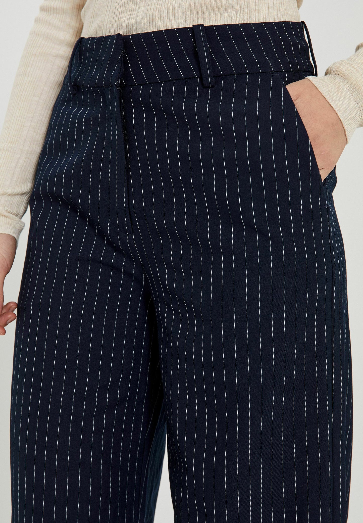 Neo Pants -  Pinstripe Navy